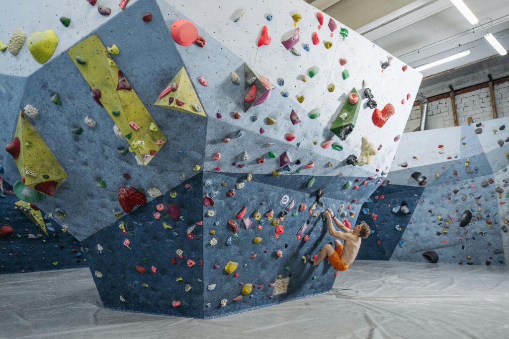Climbing wall background